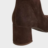 Alma – Veloursleder-Stiefeletten mit Absatz