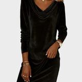 Frosina - Lockeres Samtkleid