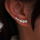 Luxuriöse Florale Strass Ohrringe