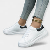 Stela - Weiße Leder Sportschuhe