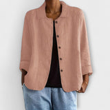 Mira - Altrosa leichte Strickjacke