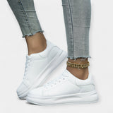 Stela - Weiße Leder Sportschuhe