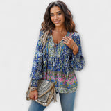 Melodie - Bohemian-Top mit V-Ausschnitt und Bindefront