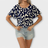 Evelyn - Lässige Bluse mit Animal-Print