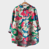 Magdalena - Damenbluse mit floralem Design
