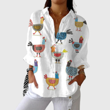 Sabina | Leichte farbenfrohe Bluse mit Print