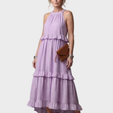 Katia - Maxikleid mit Halter und Rüschen