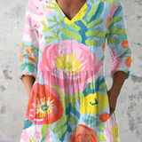 Henrietta | Lange Bluse mit V-Ausschnitt