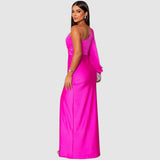 Meda - Elegantes Maxikleid mit einem Schulterträger