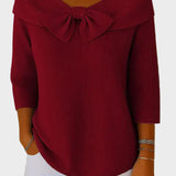 Aline - Weicher und Eleganter Pullover mit Schleife