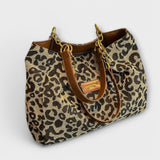 Cécile. - Stofftasche im Leopardenmuster