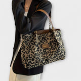 Cécile. - Stofftasche im Leopardenmuster