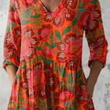 Cordula | Lange Bluse mit V-Ausschnitt