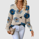 Meda - Eleganter Pullover mit Blumenmuster