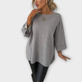 Isabella - Weisse elegante Strickbluse