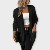 Nancy - Schwarzer lässiger Cardigan
