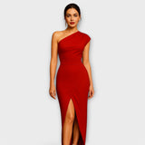 Elegante asymmetrische Abendkleid