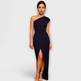 Elegante asymmetrische Abendkleid