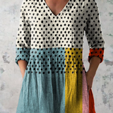 Evelyn | Lange Bluse mit V-Ausschnitt