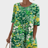 Elena - Lockeres und leichtes Midi-Kleid mit Blumen