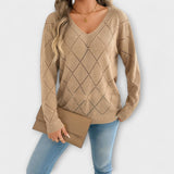 Evers - Schwarzer lässiger Pullover mit Rautenmuster