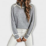 Aurora - Grauer lässiger Rollkragenpullover