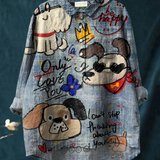 Lotte | Legeres T-Shirt mit niedlicher Hunde-Kunst