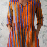 Annemarie | Lange Bluse mit V-Ausschnitt