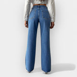 Mia - Hohe Jeans mit bequemem, weitem Schnitt