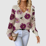 Meda - Eleganter Pullover mit Blumenmuster