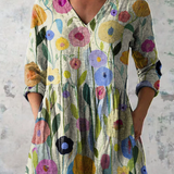 Ellen | Lange Bluse mit V-Ausschnitt