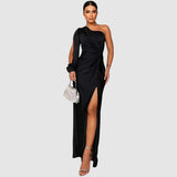 Meda - Elegantes Maxikleid mit einem Schulterträger