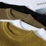 Eric – Premium Herrenpullover Lyon mit honigfarbener Struktur für Eleganz und Komfort