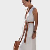 Lidia - Midi-Kleid mit Kontrastdetail