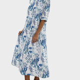 Emma - Lockeres und leichtes Midi-Kleid mit Blumen