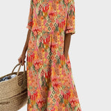 Emma - Lockeres und leichtes Midi-Kleid mit Blumen