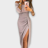 Lena - Elegantes Kleid mit schulterfreien Trägern