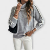 Aurora - Grauer lässiger Rollkragenpullover