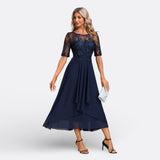 Mariana - Spitzenkleid mit Kurzen Ärmeln