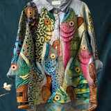 Rose | Legeres T-Shirt im Vintage-Stil mit witzigem Fischmotiv