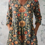 Walda | Lange Bluse mit V-Ausschnitt
