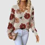 Meda - Eleganter Pullover mit Blumenmuster