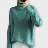 Melanie - Gelber gemütlicher Rollkragenpullover