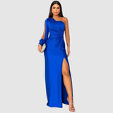 Meda - Elegantes Maxikleid mit einem Schulterträger