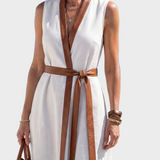Lidia - Midi-Kleid mit Kontrastdetail
