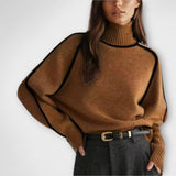 Emilie - Brauner weicher Rollkragenpullover