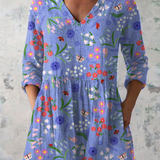 Sieglinde | Lange Bluse mit V-Ausschnitt