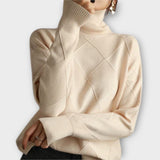 Melanie - Gelber gemütlicher Rollkragenpullover