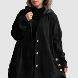 Stella - Bequeme Samtjacke mit Kapuze
