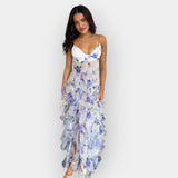 Maxi Kleid mit Rüschen